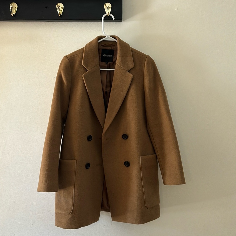Madewell Wool Peacoat Camel